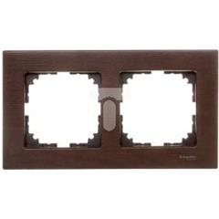 Merten System M Ramka podwójna drewno wenge MTN4052-3471