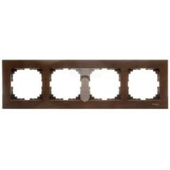 Merten System M Ramka poczwórna drewno wenge MTN4054-3471