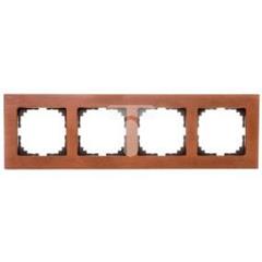 Merten System M Ramka poczwórna drewno wiśniowy MTN4054-3472