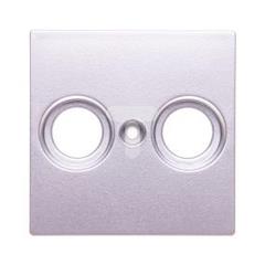 Merten System M Płytka centralna podwójna gniazda antenowego TV/SAT aluminium MTN4122-0460