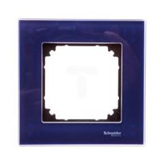 Merten System M Ramka pojedyncza szklana szafirowa MTN4010-3278