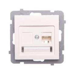 AS Gniazdo komputerowe pojedyncze kat. 5 ecru GPK-1G/F/m/27