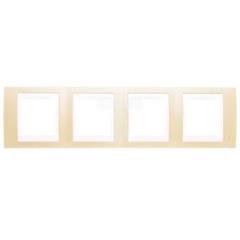 Unica Plus Ramka poczwórna zieleń oliwkowa pozioma MGU6.008.563