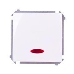 Simon Basic Łącznik jednobiegunowy z podświetleniem biały BMW1ZL.01/11 WMUL-011XX1-1011