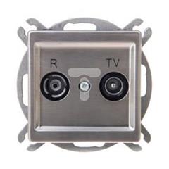 SONATA Gniazdo antenowe RTV stal inox ZAP-14 14dB przelotowe GPA-14RMP/m/37