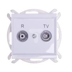 SONATA Gniazdo antenowe RTV białe ZAP-16 16dB przelotowe GPA-16RP/m/00