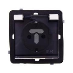 SONATA Gniazdo hermetyczne pojedyncze ecru schuko 16A IP44 GPH-1RS/m/27/d