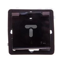 SONATA Gniazdo hermetyczne pojedyncze czekoladowy metalik schuko 16A IP44 z przesłonami GPH-1RSP/m/40/d