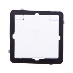 SONATA Gniazdo hermetyczne pojedyncze białe z/u 16A IP44 z przesłonami klapka biała GPH-1RZP/m/00/w