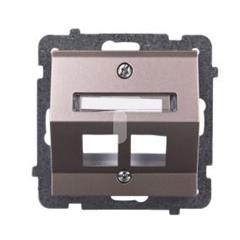 SONATA Obudowa gniazda komputerowego podwójnego szampański złoty bez gniazd GPK-2RS/p/39