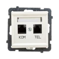 SONATA Gniazdo teleinformatyczne RJ11 RJ45 ecru KRONE GPKT-R/K/m/27