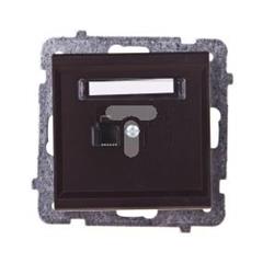 SONATA Gniazdo telefoniczne pojedyncze RJ11 czekoladowy metalik GPT-1R/m/40