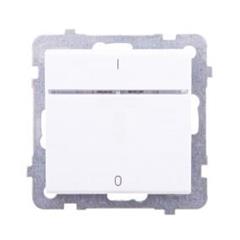 SONATA Łącznik dwubiegunowy 16AX biały IP20 z podświetleniem ŁP-11RS/m/00