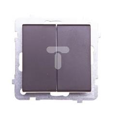 SONATA Łącznik schodowy i jednobiegunowy 16AX czekoladowy metalik IP20 ŁP-9R/m/40