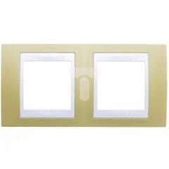 Unica Plus Ramka podwójna pozioma zieleń oliwkowa MGU6.004.863