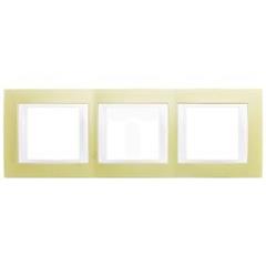 Unica Plus Ramka potrójna pionowa zieleń oliwkowa MGU6.006V.863