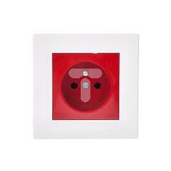 ASFORA Gniazdo pojedyncze z/u czerwono-białe EPH2800421