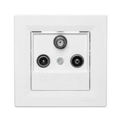 ASFORA Gniazdo antenowe RTV-SAT końcowe 1dB białe EPH3500121