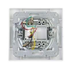 ASFORA Gniazdo telefoniczne pojedyncze RJ11 białe EPH4100121