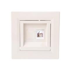 ASFORA Gniazdo telefoniczne pojedyncze RJ11 kremowe EPH4100123