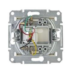 ASFORA Gniazdo telefoniczne pojedyncze RJ11 bez ramki kremowe EPH4100723