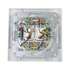 ASFORA Gniazdo telefoniczne podwójne 2xRJ11 białe EPH4200121