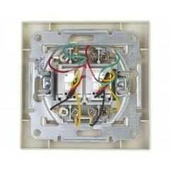 ASFORA Gniazdo telefoniczne podwójne 2xRJ11 kremowe EPH4200123