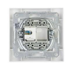 ASFORA Gniazdo komputerowe pojedyncze RJ45 kat.5e białe EPH4300121