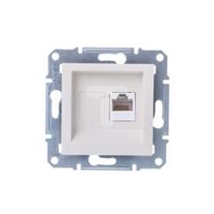 ASFORA Gniazdo komputerowe pojedyncze RJ45 kat.5e bez ramki kremowe  EPH4300723