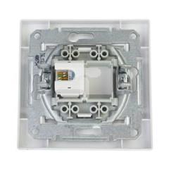 ASFORA Gniazdo komputerowe pojedyncze RJ45 kat.6 białe EPH4700121