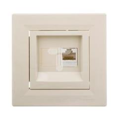 ASFORA Gniazdo komputerowe pojedyncze RJ45 kat.6 kremowe EPH4700123