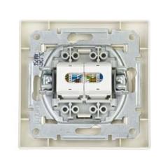 ASFORA Gniazdo komputerowe podwójne 2x45RJ kat.6 kremowe EPH4800123