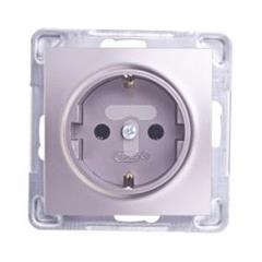 IMPRESJA Gniazdo pojedyncze z/u 16A schuko tytan GP-1YS/m/23