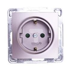 IMPRESJA Gniazdo pojedyncze z/u 16A schuko tytan GP-1YSP/m/23