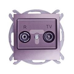 IMPRESJA Gniazdo antenowe RTV zakończeniowe ZAK-10 tytan GPA-10YPZ/m/23