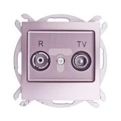 IMPRESJA Gniazdo antenowe RTV przelotowe ZAP-16 tytan GPA-16YP/m/23