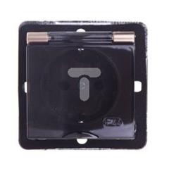 IMPRESJA Gniazdo hermetyczne z/u 16A schuko IP44 z klapką dymną złoty metalik GPH-1YS/m/28/d