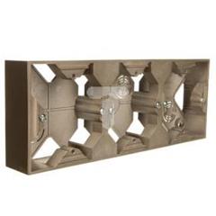 IMPRESJA Puszka natynkowa potrójna złoty metalik PNP-3Y/28