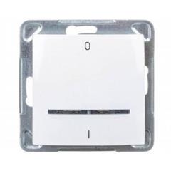 IMPRESJA Łącznik dwubiegunowy z podświetleniem biały ŁP-11YS/m/00