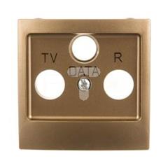 IMPRESJA Pokrywa gniazda antenowego RTV DATA złoty metalik P-YD/28