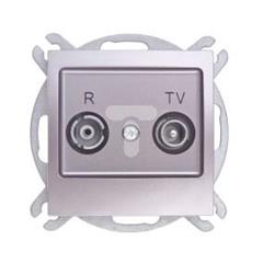 IMPRESJA Gniazdo antenowe RTV przelotowe ZAP-14 tytan GPA-14YP/m/23