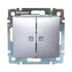 VALENA Łącznik świecznikowy z podświetleniem aluminium 770128