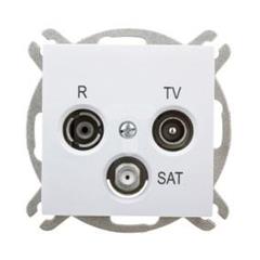 Sentia Gniazdo antenowe RD/TV/SAT końcowe bez ramki IP20 białe 1453-10