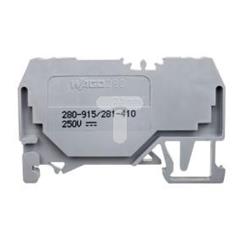 Złączka szynowa 2-przewodowa z diodą 1N4007 2,5mm2 szara 280-915/281-410 