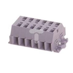 Listwa zaciskowa 2-przewodowa 2,5mm2 6-torowa z mocowaniem śrubowym szara 261-106 