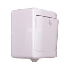 BRYZA Przycisk hermetyczny /światło/ IP44 biały 180403