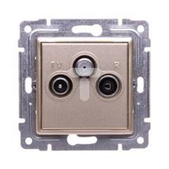 VENA Gniazdo antenowe RTV/SAT przelotowe satynowe 515077