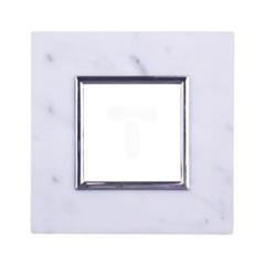 DANTE Ramka pojedyncza kamienna BIANCO 4504481