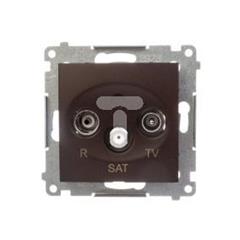 Simon 54 Gniazdo antenowe R/TV/SAT końcowe brąz mat DASK.01/46 WMDA-03018x-046