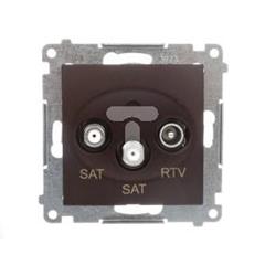 Simon 54 Gniazdo antenowe SAT/SAT-RTV brąz mat DASK2.01/46 WMDA-03019z-046